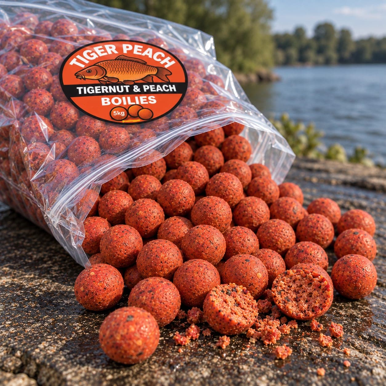 Tiger Peach Boilies - 20mm